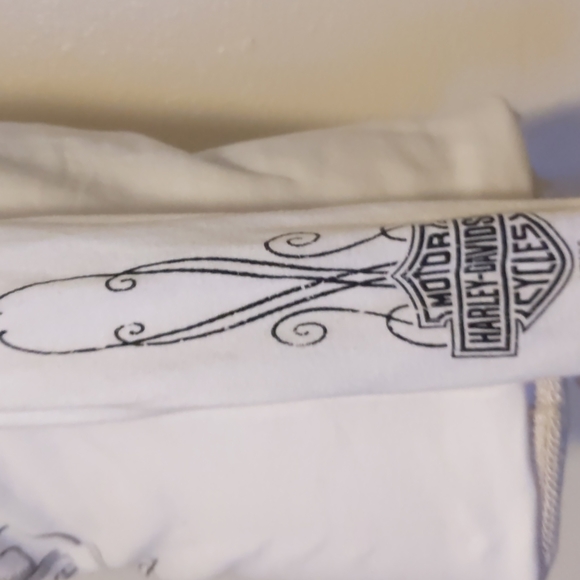 Harley Davidson white long sleeve Tshirt size S - Picture 7 of 9